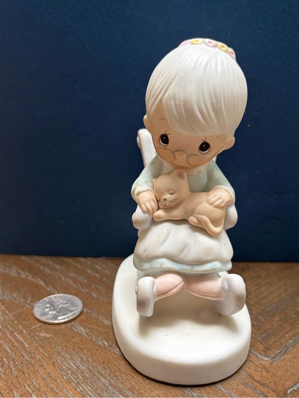 Vintage Precious Moments The Purr-fect Grandma E-3109 1979 Porcelain Figurine